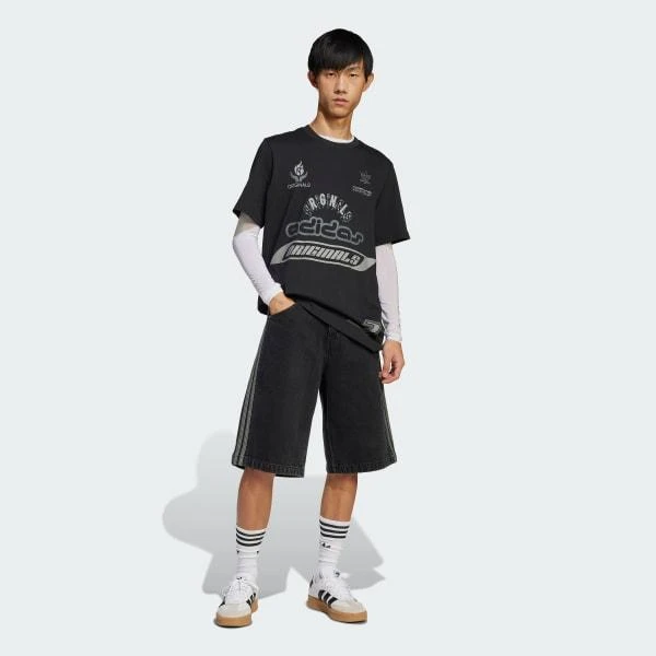 商品Adidas|Adicolor Denim Firebird Shorts,价格¥634,第3张图片详细描述