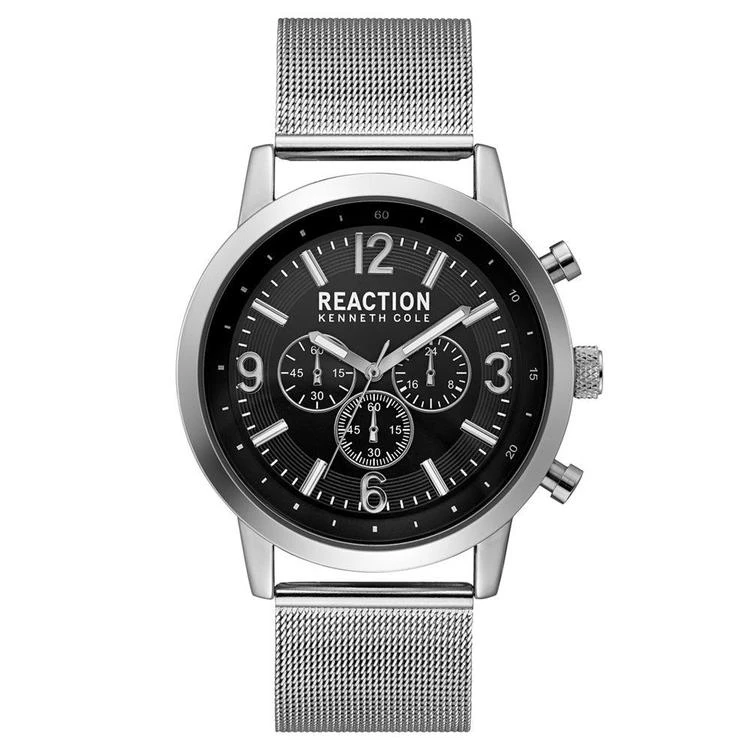 商品Kenneth Cole|Men's Chronograph Sport Stainless Steel Mesh Bracelet Watch 44mm,价格¥486,第1张图片