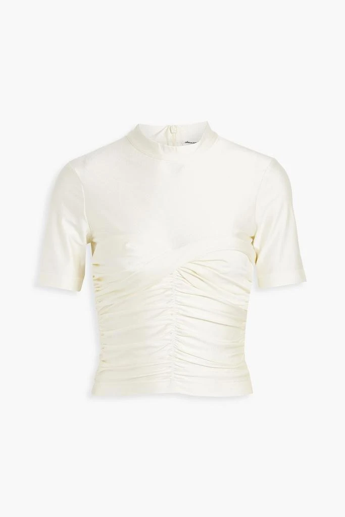 商品Alexander Wang|Ruched satin-jersey top,价格¥1132,第1张图片