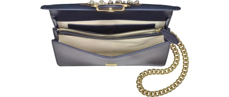 商品PINKO|Love 丹宁配真皮镶水钻单肩包,价格¥2880,第4张图片详细描述