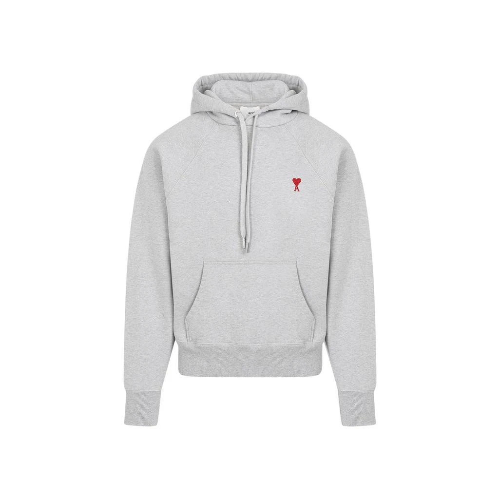 商品AMI|AMI Paris Logo Embroidered Drawstring Hoodie,价格¥1659,第1张图片