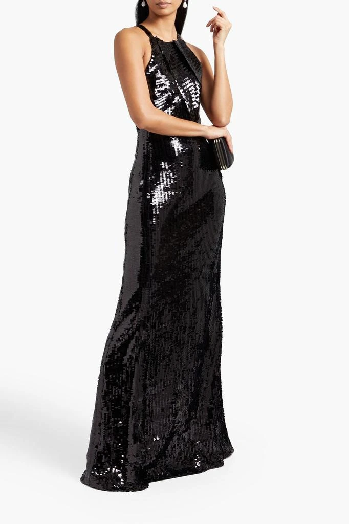 商品ROLAND MOURET|Castelli draped sequined tulle gown,价格¥10238,第2张图片详细描述