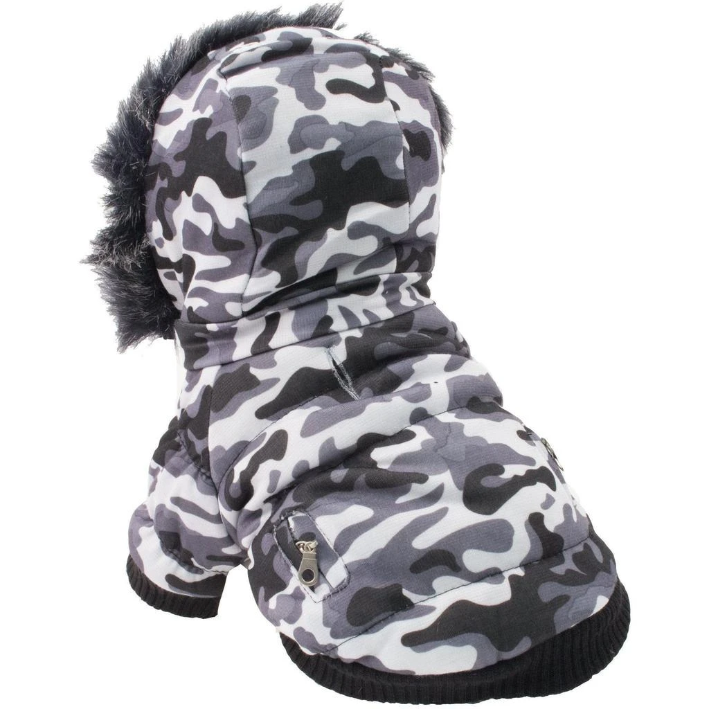 商品Pet Life|Classic Metallic Fashion 3M Insulated Dog Coat Parka  w/ Removable Hood,价格¥252,第3张图片详细描述