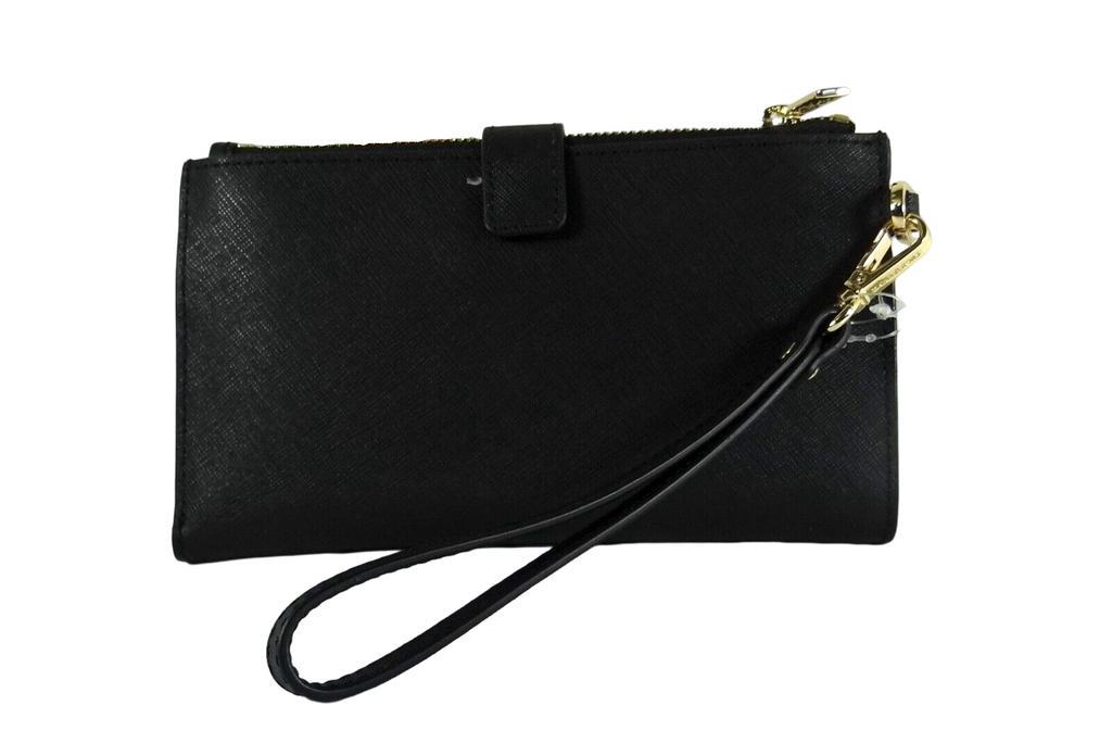 商品Michael Kors|Michael Kors Jet Set  Saffiano Leather Double Zi hone Wristlet Wallet,价格¥813,第4张图片详细描述