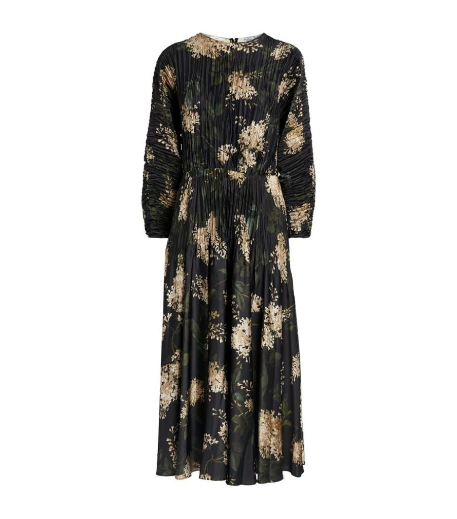 商品Vince|Pleated Floral Midi Dress,价格¥5154,第1张图片