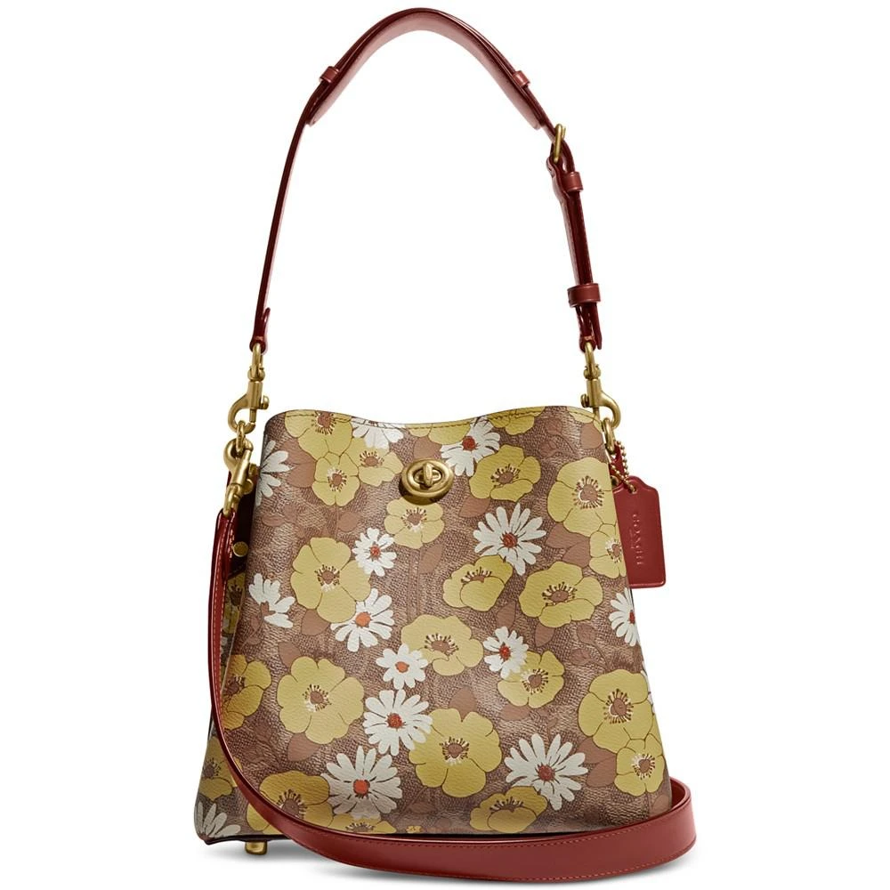 商品Coach|Willow Leather Bucket Satchel Bag,价格¥1463,第1张图片