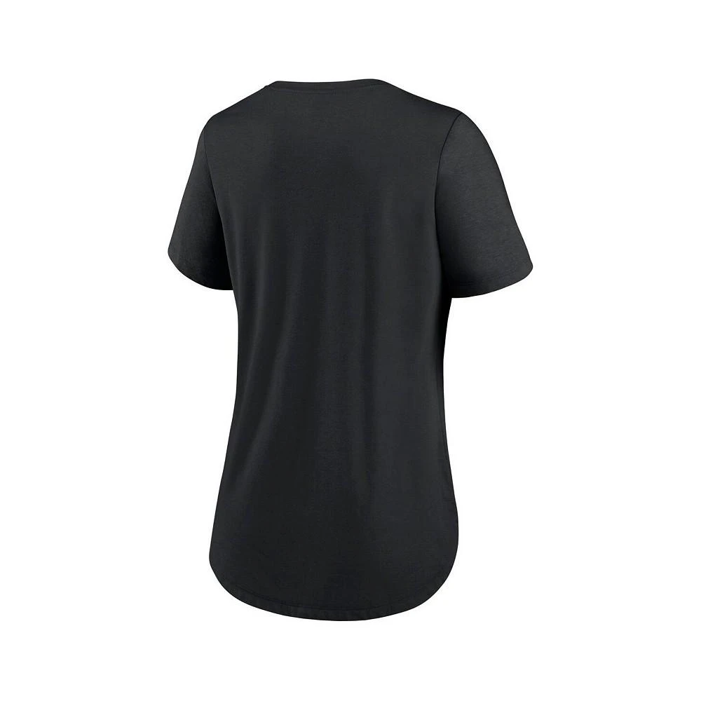 商品NIKE|Women's Black Texas Rangers Big Swoosh Tri-Blend Scoop Neck T-shirt,价格¥262,第2张图片详细描述