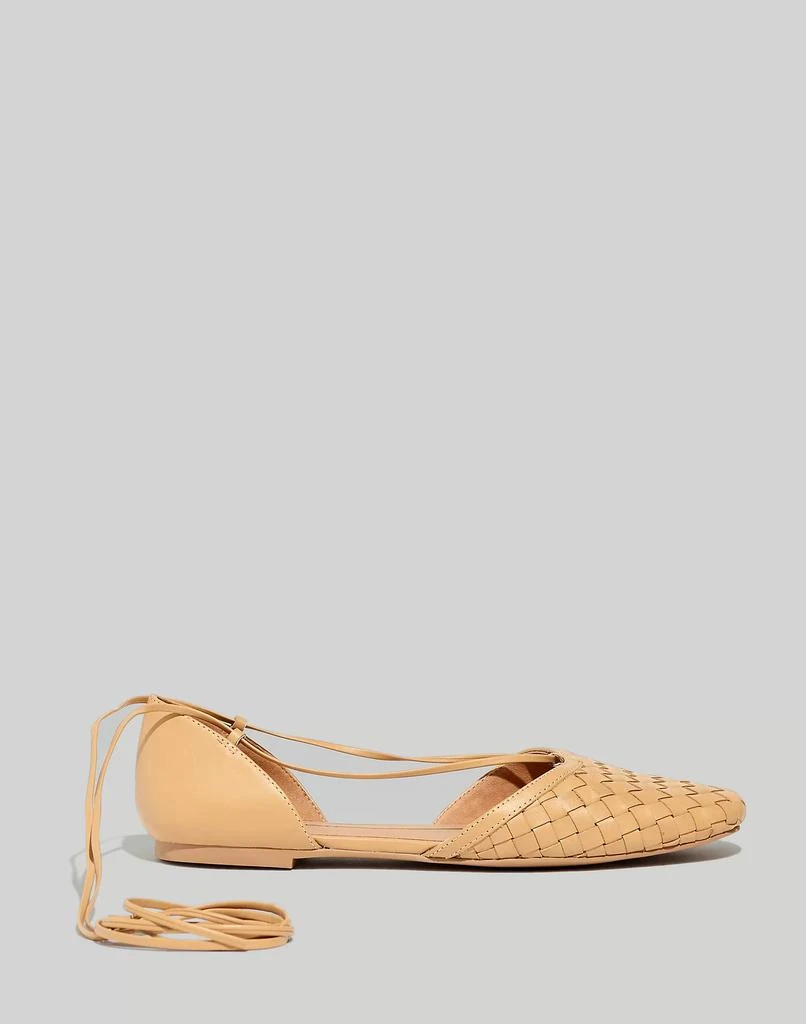 商品Madewell|The Celina Lace-Up Flat in Woven Leather,价格¥222,第2张图片详细描述