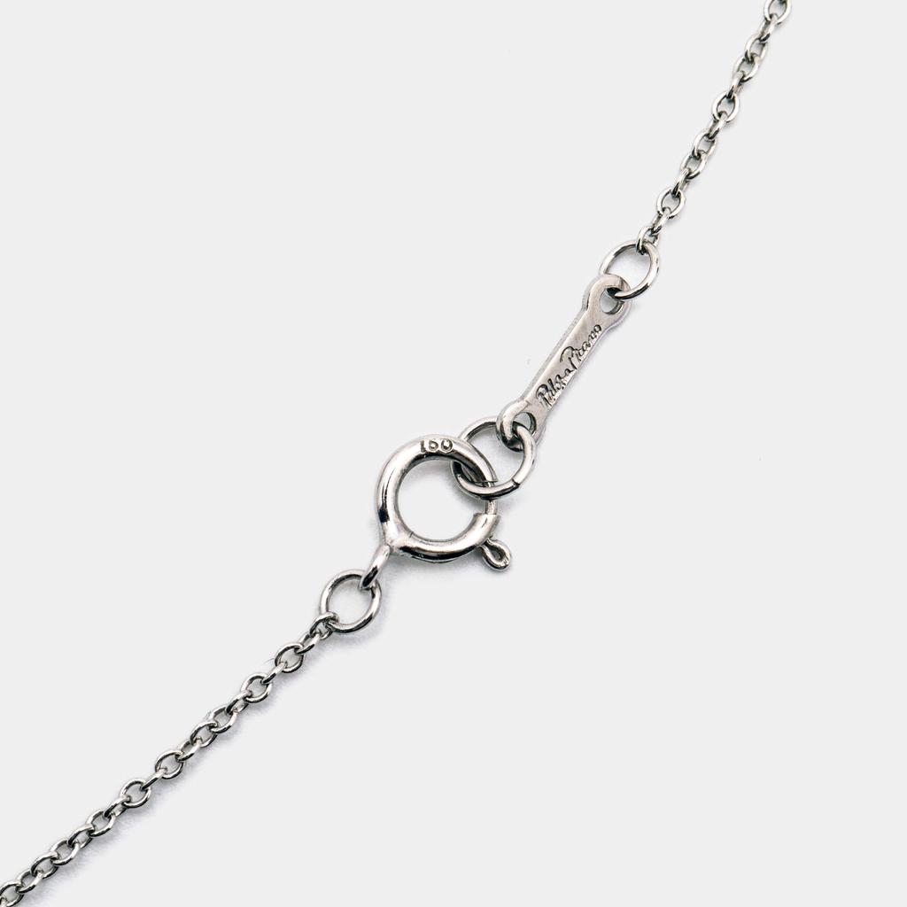 Tiffany & Co. Paloma Picasso Infinity Heart Diamond 18k White Gold Chain Necklace商品第4张图片规格展示