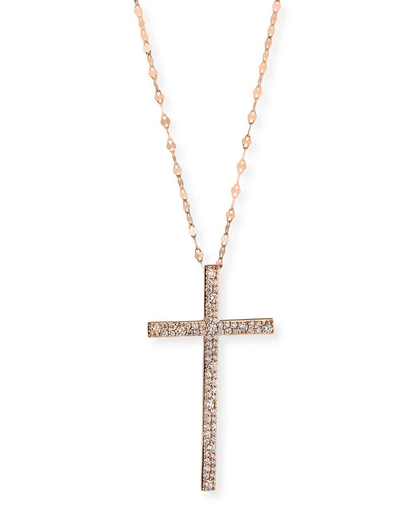 商品LANA|14k Rose Gold Diamond Cross Pendant,价格¥17149,第1张图片