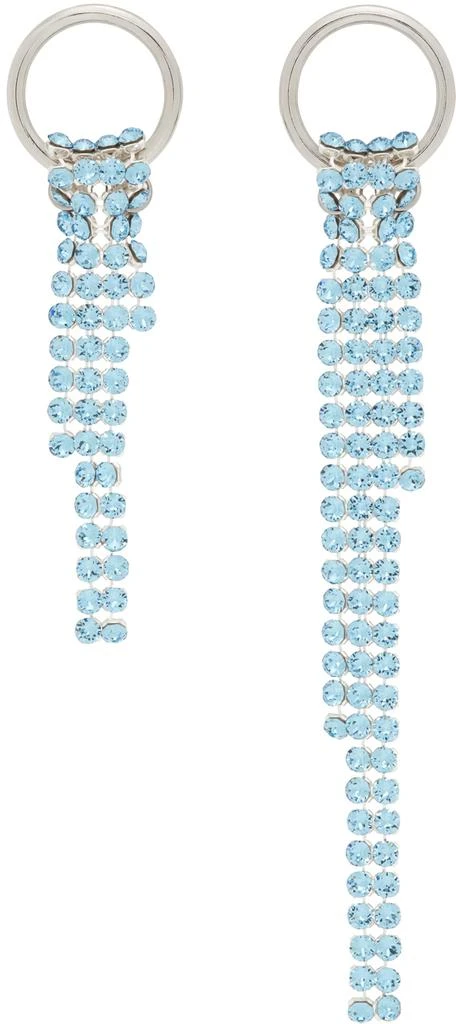 商品Justine Clenquet|SSENSE Exclusive Silver & Blue Shanon Earrings,价格¥355,第1张图片