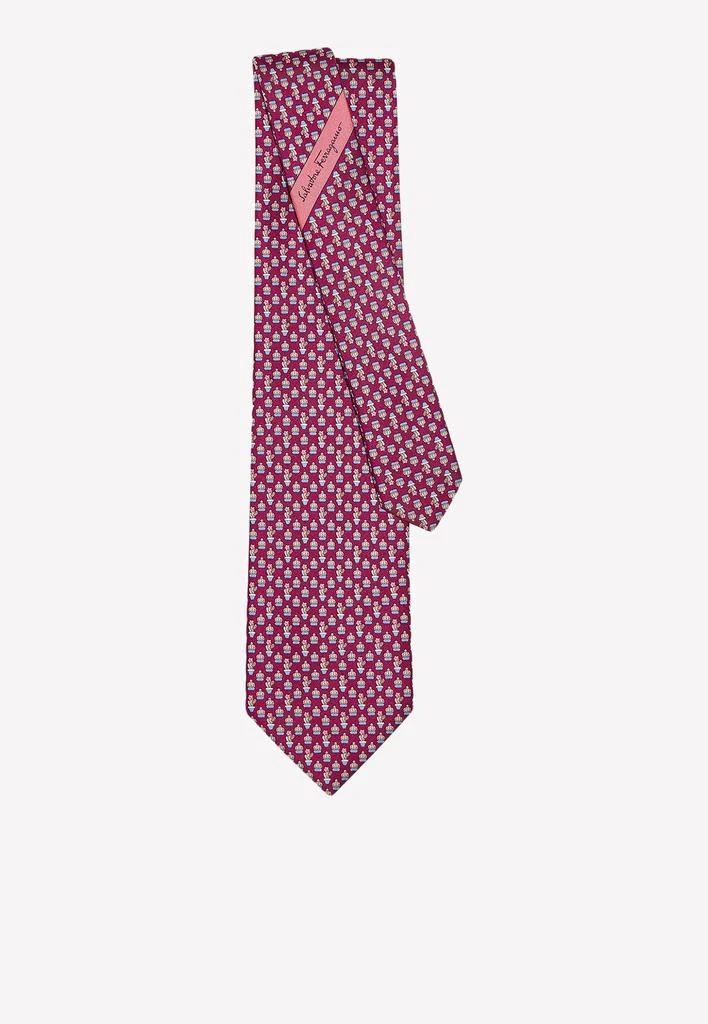 商品Salvatore Ferragamo|Cactus Print Silk Tie,价格¥1613,第2张图片详细描述