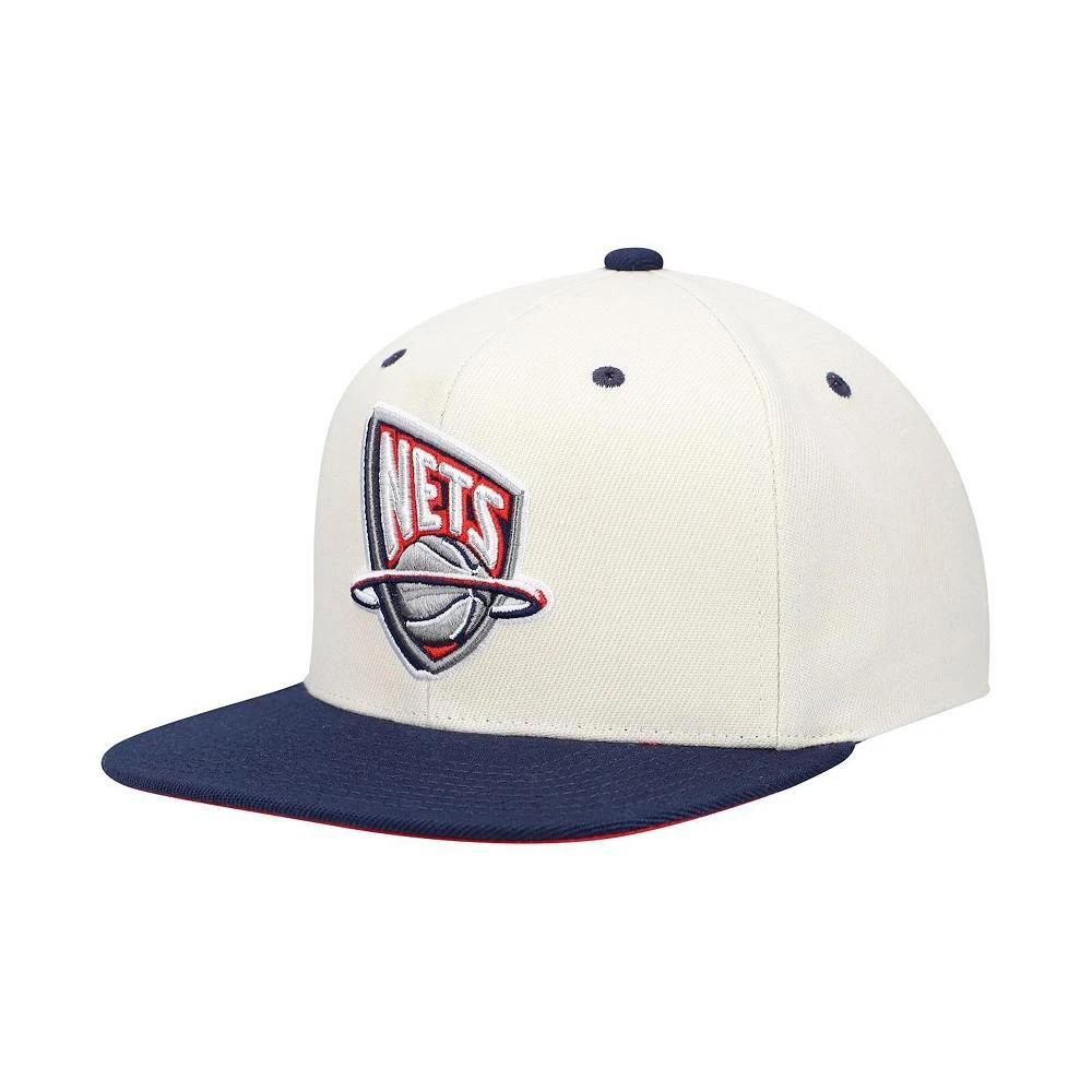 商品Mitchell & Ness|Men's Cream New Jersey Nets Hardwood Classics Sail 2-Tone Snapback Hat,价格¥255,第4张图片详细描述