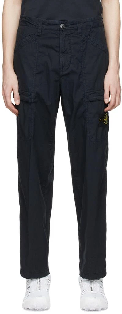 商品Stone Island|Navy Cotton Cargo Pants,价格¥2138,第1张图片