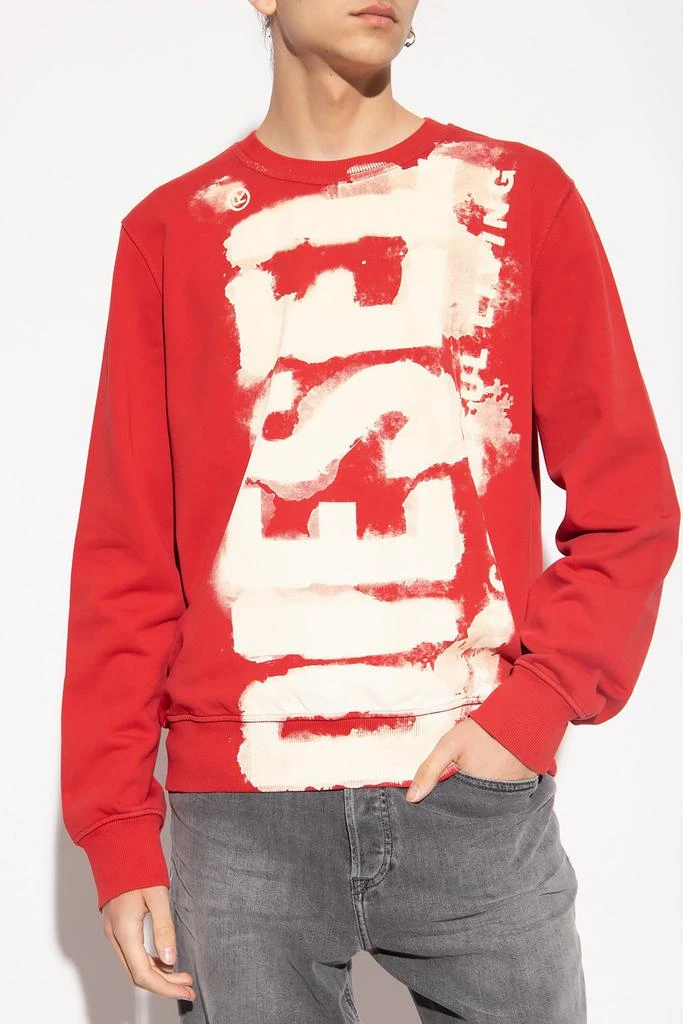 商品Diesel|Diesel S-Ginn-E5 Logo-Printed Crewneck Jumper,价格¥401,第2张图片详细描述