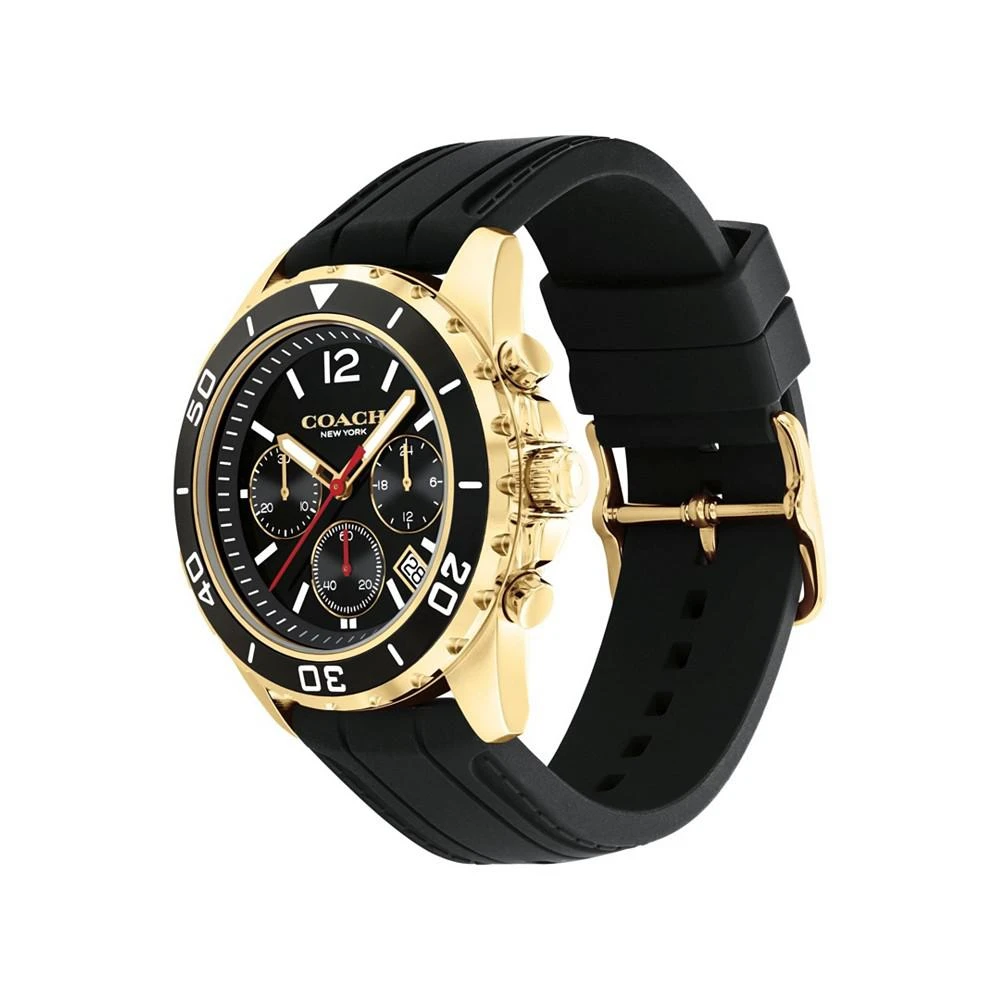 商品Coach|Men's Kent Black Silicone Strap Watch,价格¥1549,第3张图片详细描述
