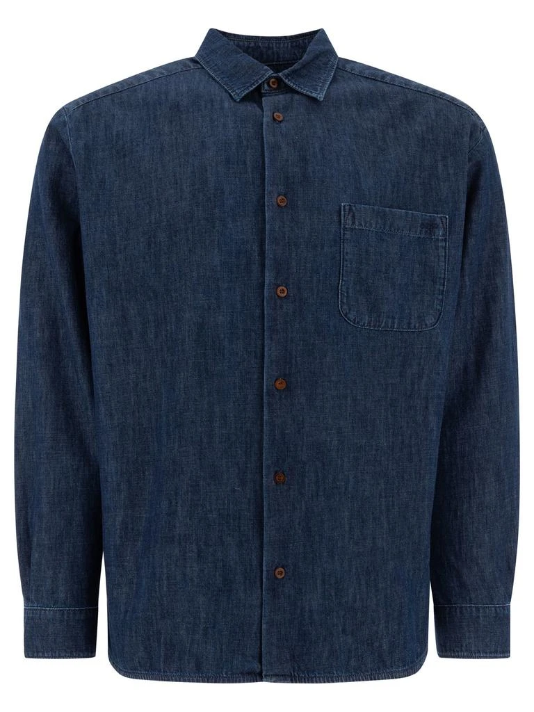 商品A.P.C.|Malo Logo Shirt Shirts Blue,价格¥1049,第1张图片