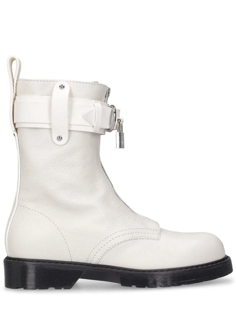 商品JW Anderson|25毫米Punk Combat皮革及踝靴,价格¥3217,第1张图片