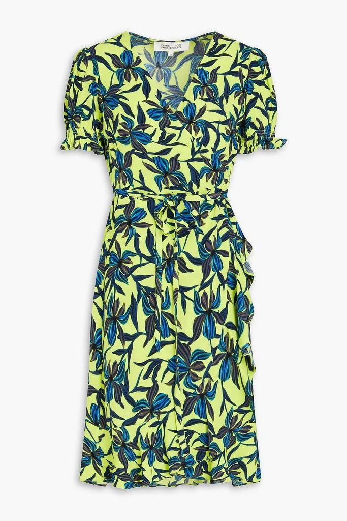 商品Diane von Furstenberg|Emilia floral-print crepe mini wrap dress,价格¥931,第1张图片