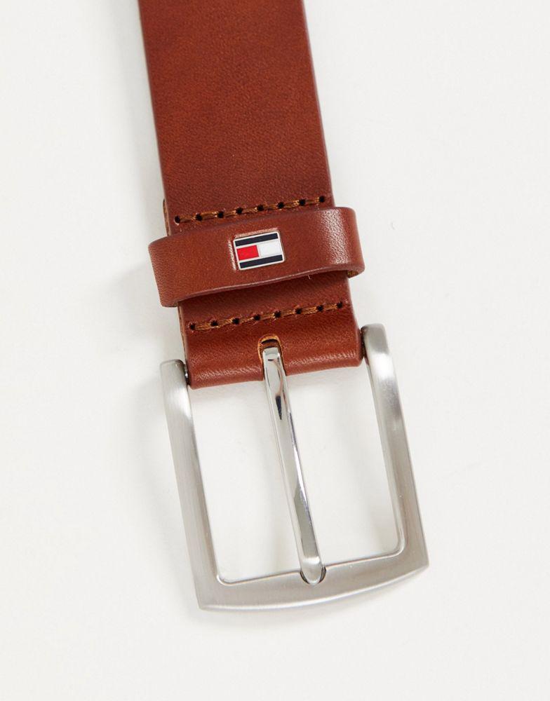 商品Tommy Hilfiger|Tommy Hilfiger new denton 3.5cm leather belt in dark tan,价格¥320,第6张图片详细描述