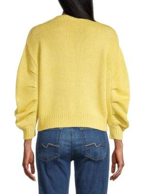 商品Tahari|Pleated Puff Sleeve Sweater,价格¥525,第2张图片详细描述