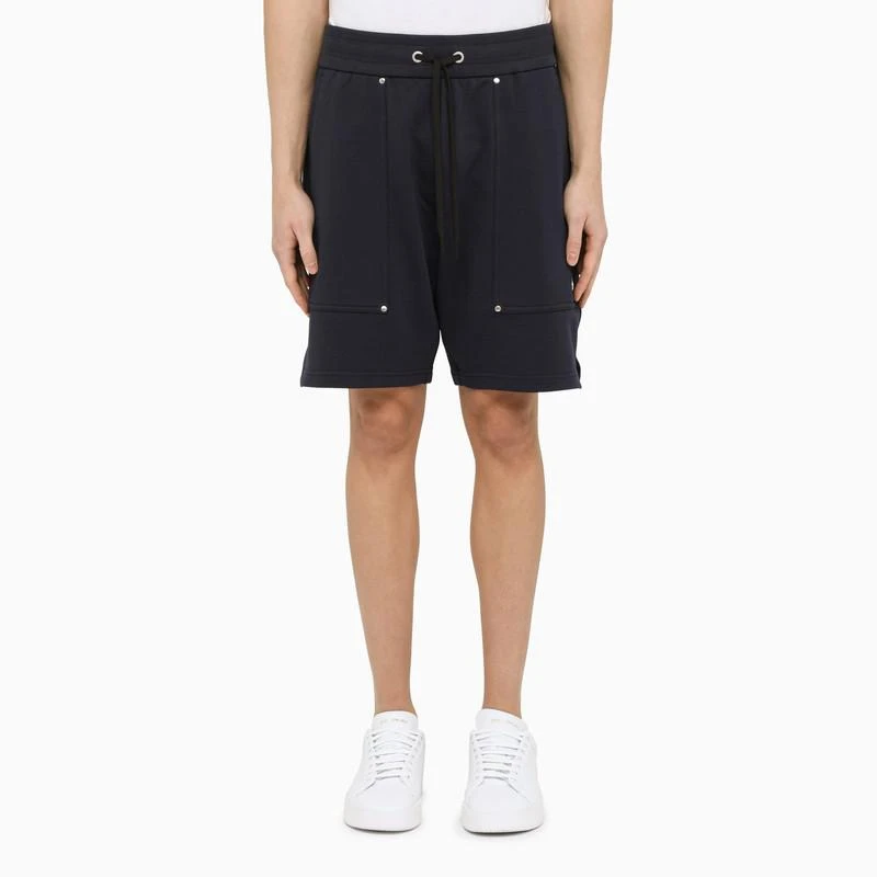 商品Moose Knuckles|NAVY COTTON JERSEY BERMUDA SHORTS,价格¥1563,第1张图片