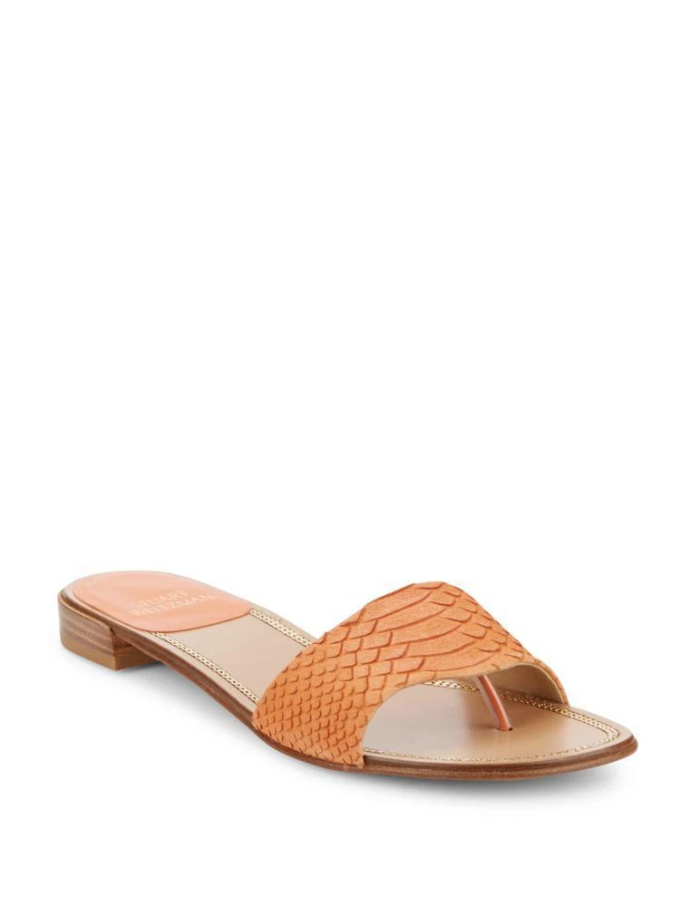 商品Stuart Weitzman|'Slip N Slide' Embossed Sandals,价格¥669,第1张图片