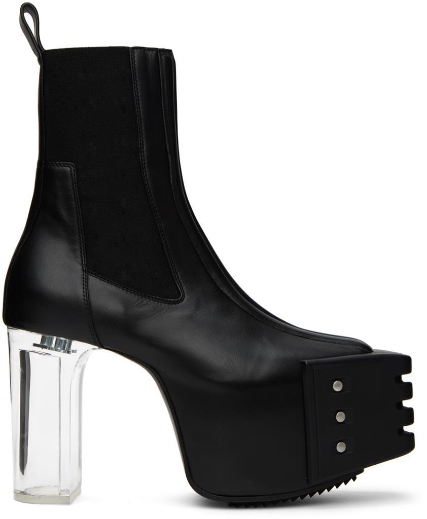 商品Rick Owens|Black Beatle Platform Boots,价格¥10568,第1张图片