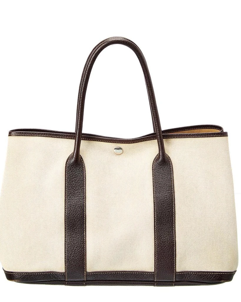 商品[二手商品] Chanel|Hermes Brown Canvas Garden Party Tote PM (Authentic Pre-Owned),价格¥7968,第2张图片详细描述