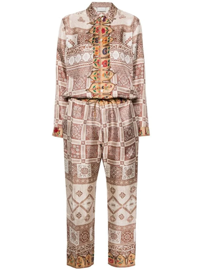 商品Pierre-louis Mascia|PIERRE-LOUIS MASCIA - Printed Silk Long Jumpsuit,价格¥5860,第1张图片