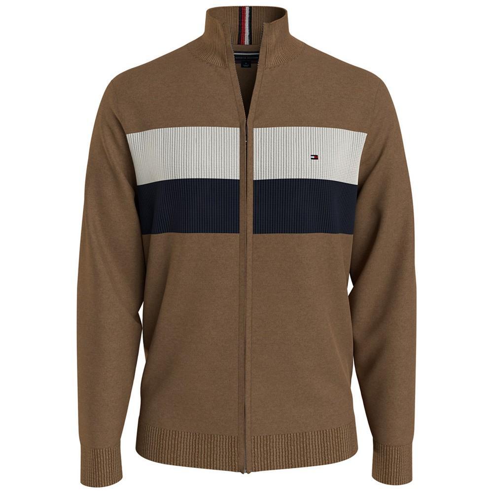 商品Tommy Hilfiger|Men's Colorblocked Stripe Full-Zip Sweater,价格¥374,第1张图片