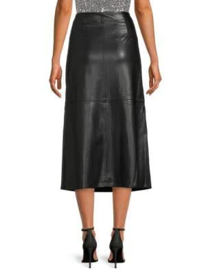 商品Max Studio|Faux Leather Skirt,价格¥376,第2张图片详细描述