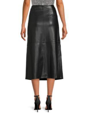 商品Max Studio|Faux Leather Skirt,价格¥369,第4张图片详细描述