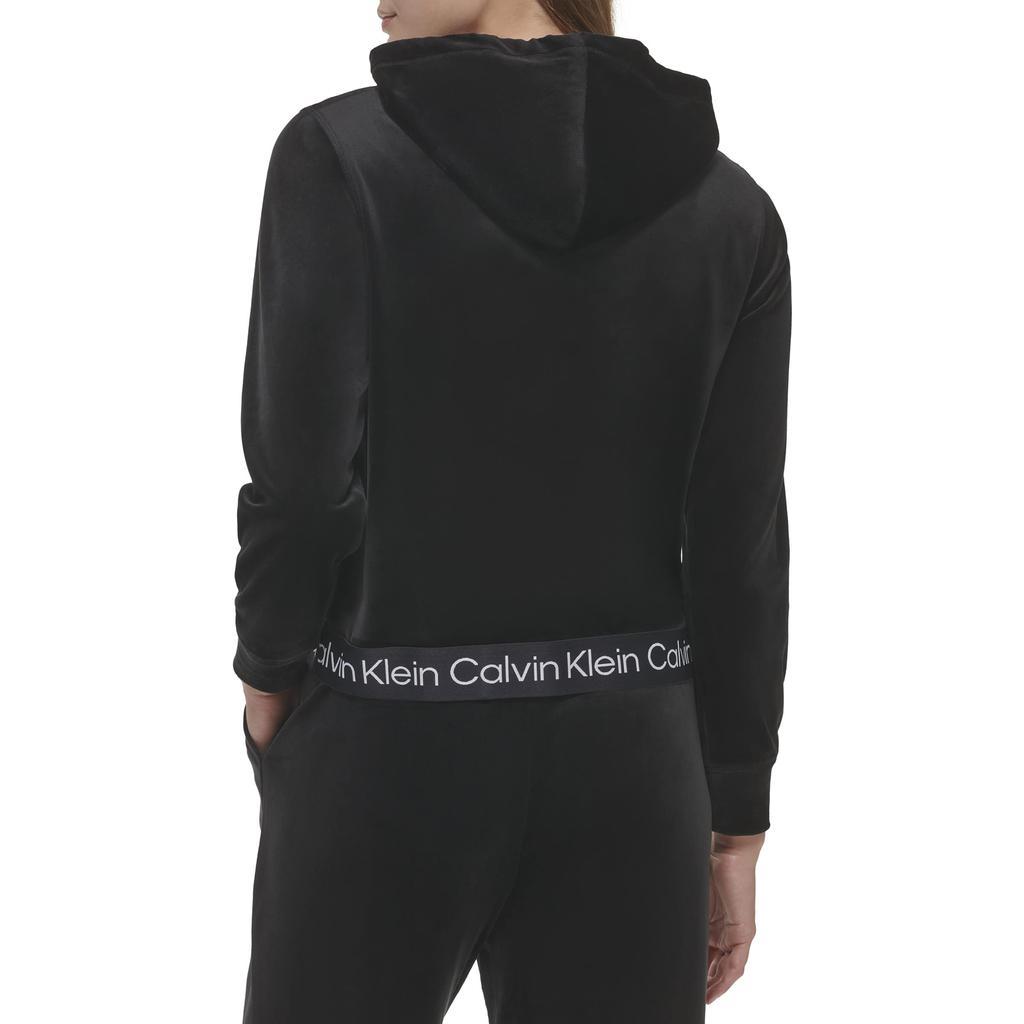 商品Calvin Klein|Crop Hoodie with Logo Tape,价格¥496-¥569,第5张图片详细描述