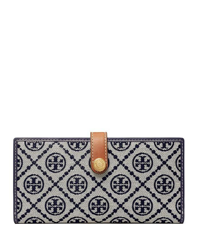 商品Tory Burch|T Monogram Slim Zip Wallet,价格¥1923,第1张图片