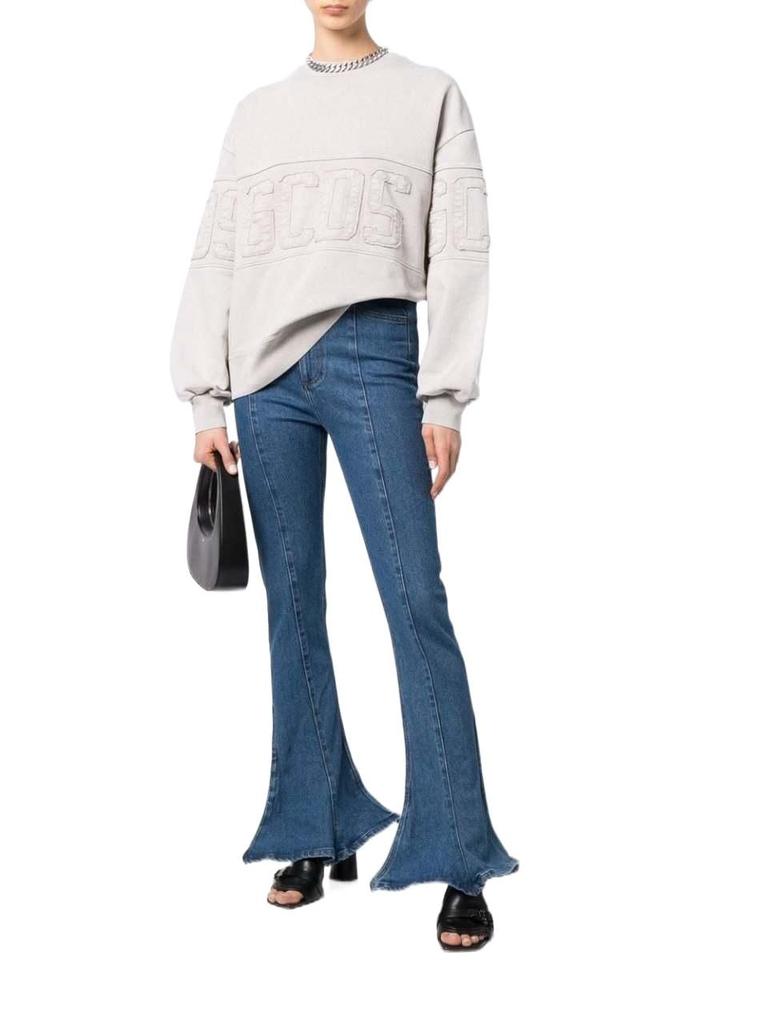 Gcds Women's  Grey Cotton Sweatshirt商品第4张图片规格展示