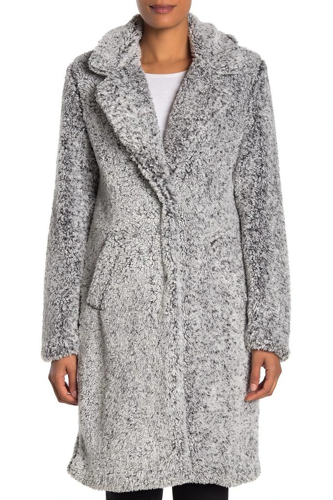 商品Lucky Brand|Missy Long Faux Shearling Teddy Coat,价格¥399,第3张图片详细描述