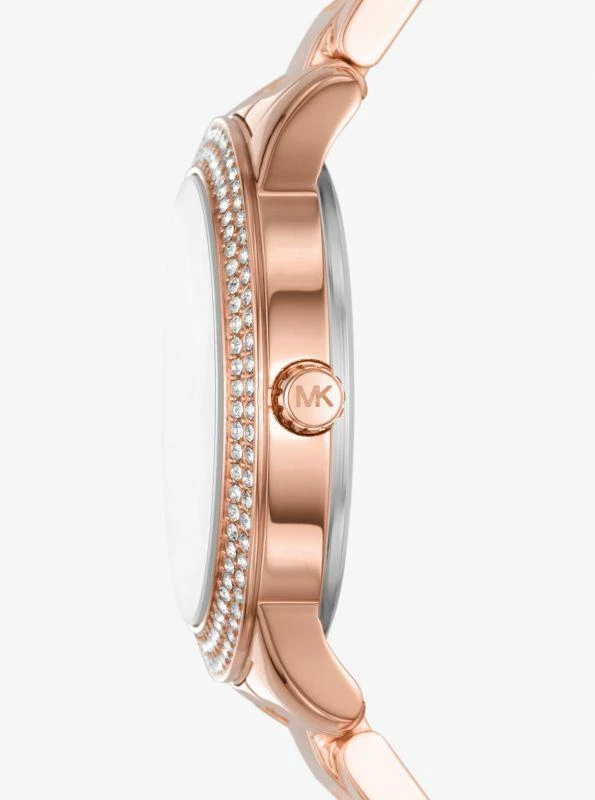 商品Michael Kors|Mini Tibby Rose Gold-Tone Pavé Watch and Bracelet Gift Set,价格¥1490,第2张图片详细描述