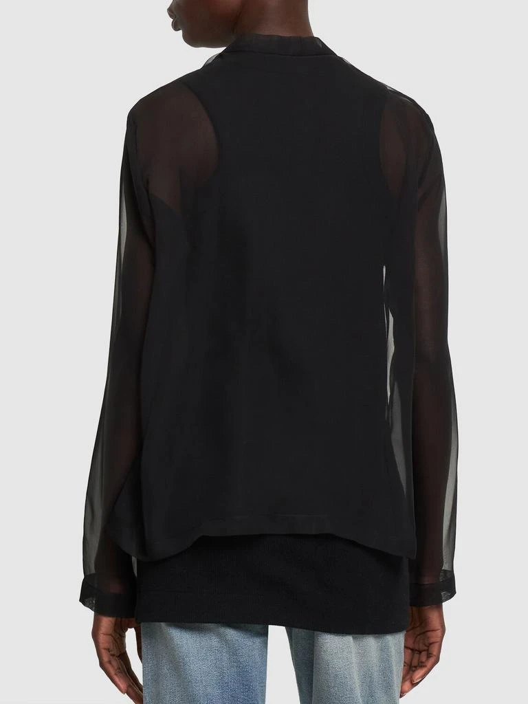 商品Sacai|Ribbed Cotton Jersey & Chiffon Top,价格¥1757,第2张图片详细描述