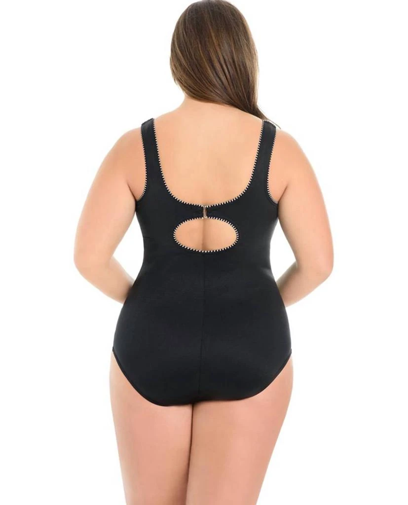 商品Miraclesuit|Miraclesuit - Colorblock Plus Size Touche Underwire One Piece Swimsuit,价格¥935,第2张图片详细描述
