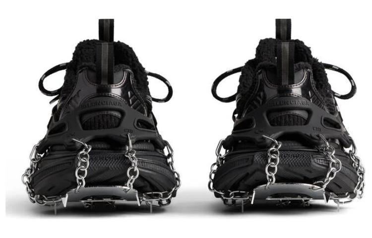 商品[国内直发] Balenciaga|巴黎世家 3XL 舒适加绒圆头系带 低帮 老爹鞋 男款 黑色,价格¥8196,第5张图片详细描述