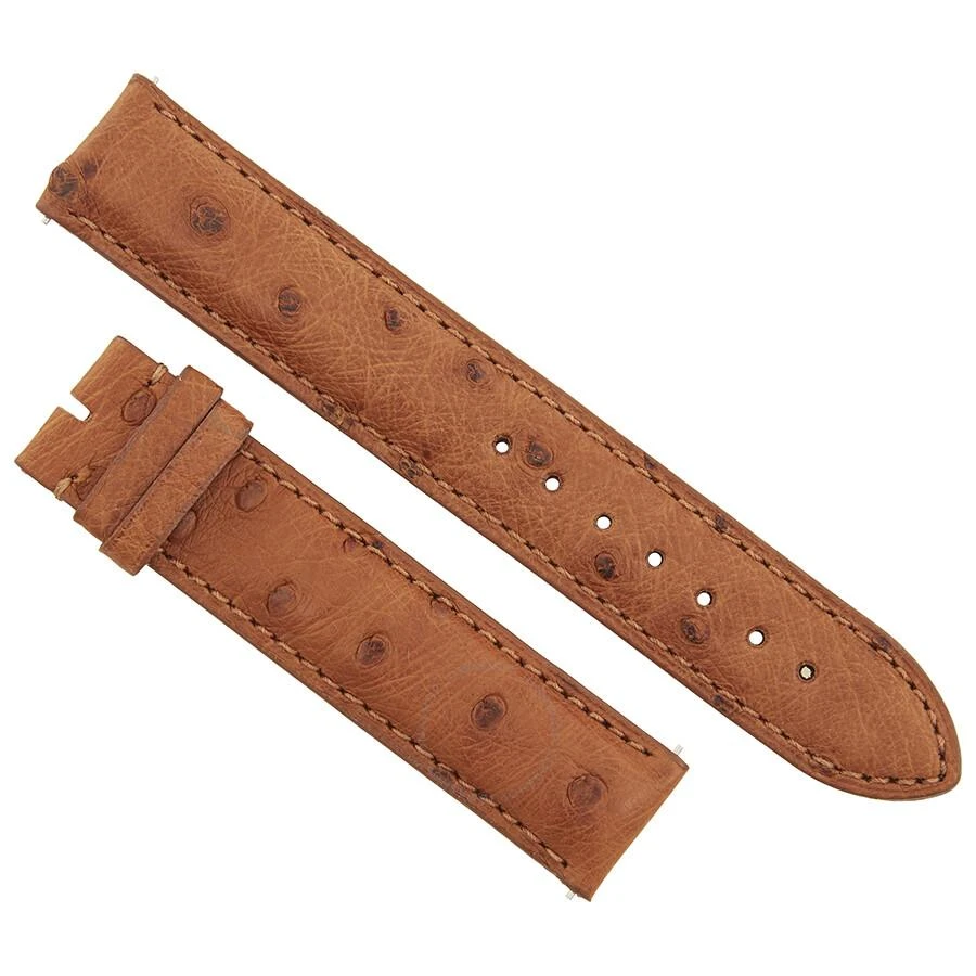 商品Hadley Roma|18 MM Matte Cognac Ostrich Leather Strap,价格¥298,第1张图片