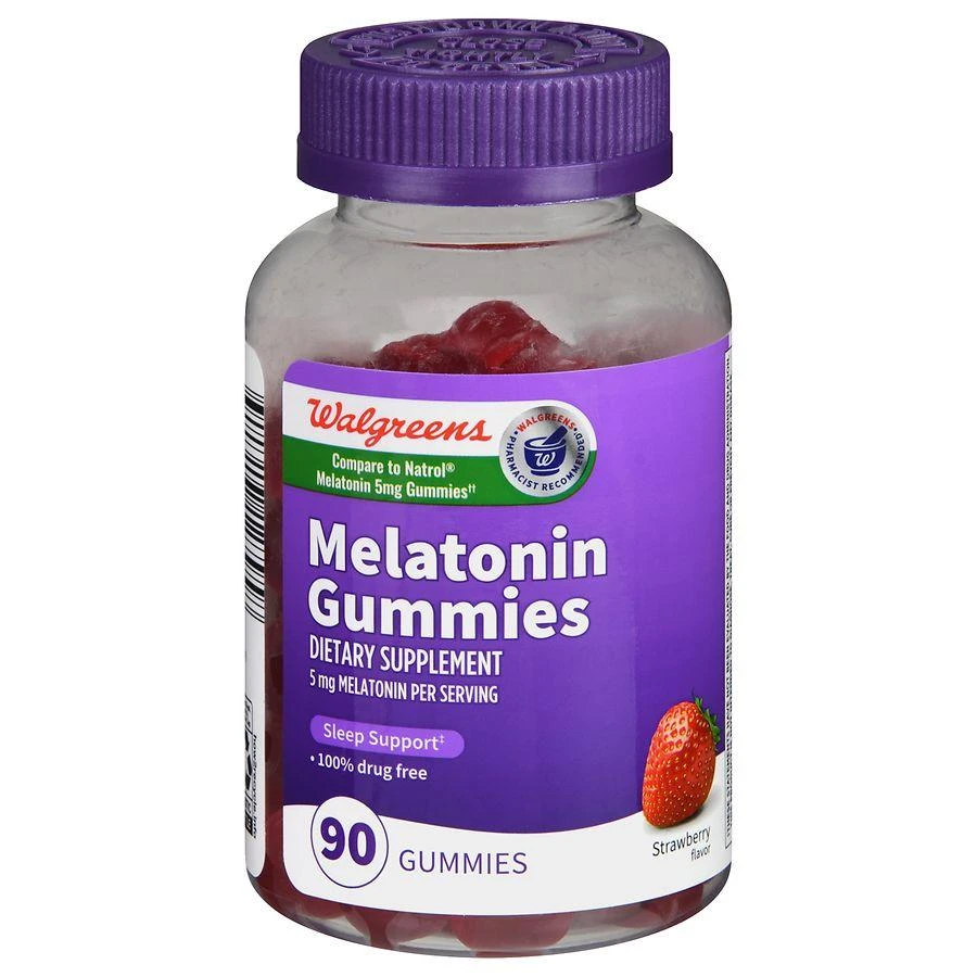 商品Walgreens|Melatonin 5 mg Gummies Strawberry,价格¥97,第1张图片