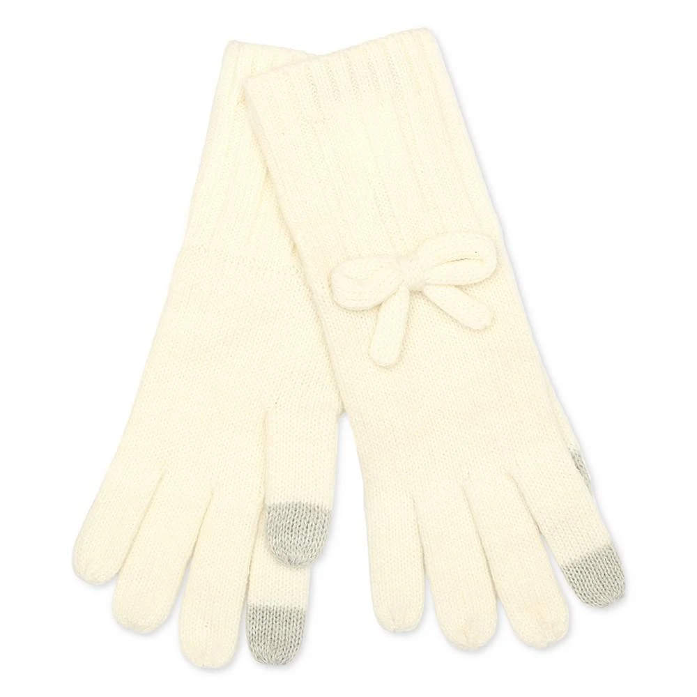 商品Kate Spade|Women's Metallic Bow Beanie & Gloves Boxed Set,价格¥719,第2张图片详细描述