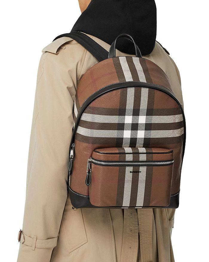 商品Burberry|Check & Leather Backpack,价格¥13020,第3张图片详细描述