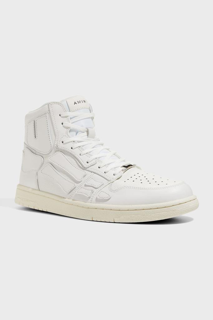 Men's Skeleton Appliqué Leather High Top Sneakers商品第4张图片规格展示