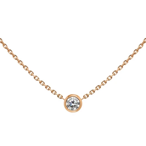 【预售一周】redline/redline 经典Pure系列 18K金包镶0.10克拉圆钻细链项链（四种金属可选） 商品