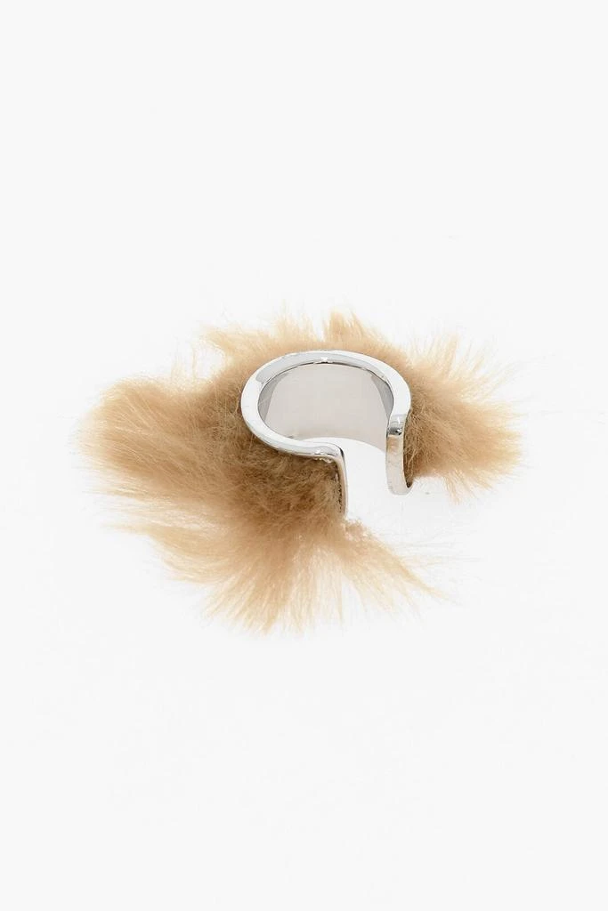 商品MAISON MARGIELA|Maison Margiela MM6 Brass Ring with Faux Fur,价格¥839,第3张图片详细描述