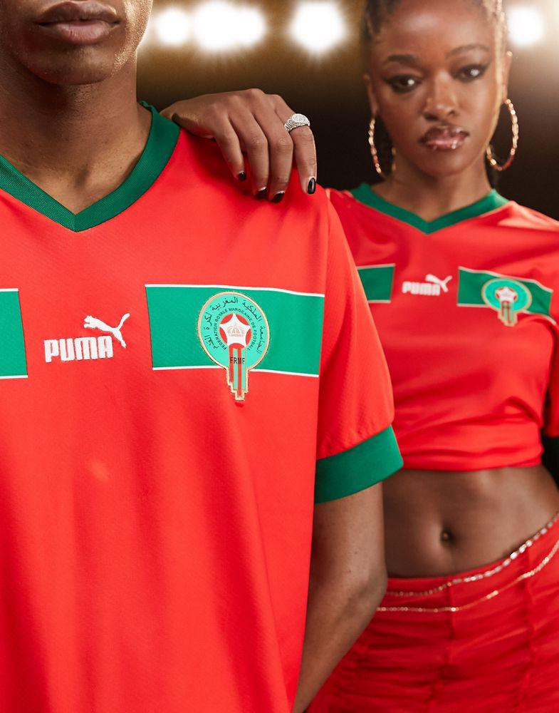 Puma Football Morocco World Cup 2022 unisex home shirt in red商品第3张图片规格展示