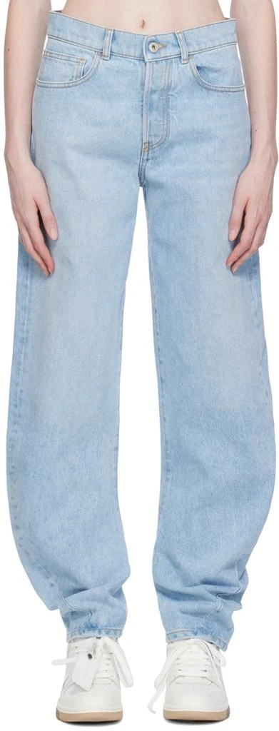 商品Off-White|Blue Twist Banana Jeans,价格¥2993,第1张图片